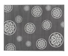 Aratextil Fleurs Tapis Enfant, Acrylique, Gris, 140Â x 200Â cm