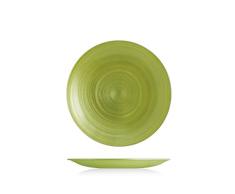 H&H Hoche Assiette Dessert en Verre Vert 22 cm