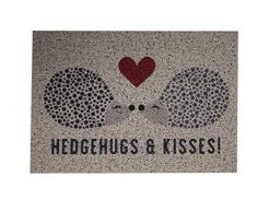 Mighty Mats Paillasson, 100% Vinyle, HÃ©rissons et Bisous, 40 x 60 cm