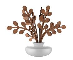 Alessi The Five Season MW64 1S W Diffuseur de Parfum pour Ambiance Ã Feuille Porcelaine et Acajou Blanc Taille Unique
