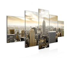Tableau decoration murale La ville de New York 200 x 100 cm - XXL Impression sur Toile Salon Appartment 5 Parties - prÃªt Ã accrocher - 603451a