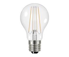 Que ledsla60â02â3693â24 classique Globe Filament Technologie non dimmable chaud Ampoule lumière avec Super Grand Angle de faisceau 320 °, en verre, E27, 6.2 W, 2700 K, 806 lm, Lot de 2