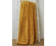 Rapport Snuggle Plaid Polaire Super Doux 100% Polyester Motif Ourson, Polyester, Ocre, 200 x 240 cm