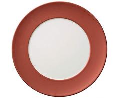 Villeroy & Boch Manufacture Glow Assiette gourmet, 32 cm, Porcelaine Premium, Cuivre/Blanc