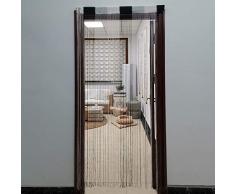 JVL Ombre Rideau de Porte 200 x 90 cm ArgentÃ© Taille Unique