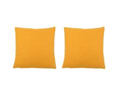 GÃ¶zze Lot de 2Â Housse de Coussin, Dallas, Polyester, Jaune, 50 x 50 cm
