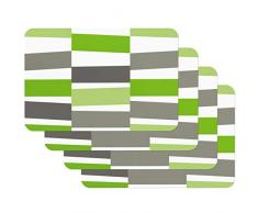 Venilia Set de table BLACKJACK VERT, 45 x 30 cm, 4 pcs, antidÃ©rapant rÃ©siste Ã la chaleur et fait, PolypropylÃ¨ne, 59059