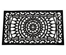 Doormat World Paillasson en Caoutchouc Style Victorien Effet Fer forgÃ© Noir