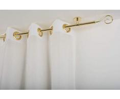 Tringle Ã Rideaux: Ã 20 mm sans Anneaux, L. 340 cm. en Laiton Poli â Complet