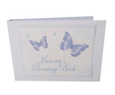 White Cotton Cards Mummys Boasting Book Album Photo Motif Papillons Bleu Tiny Valeur, Blanc