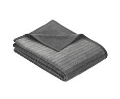 Ibena Plaid en Coton mélangé 1 unité, Coton, Gris, 200 x 150 cm