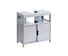 Aspect Ashmore Meuble de Rangement sous Ã©vier avec Porte coulissante Gris 60 x 30 x 60 cm