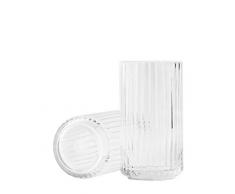 Lyngby PorcelÃ¦n Vase, Verre, Transparent, 8,50x8,50x15 cm