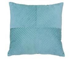 Riva Paoletti Infinity Cushion Cover - Mineral Blue - Geometric Ribbed Fabric - Knife Edging - 100% Polyester - Machine Washable - 45 x 45cm (18 x 18 inches) - Designed in the UK