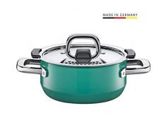 Silit 2101299226 Faitout Bas, Ãmail, Vert, 16 cm