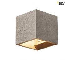 SLV Solid Cube Applique murale, edelstahl304 en grès Noir
