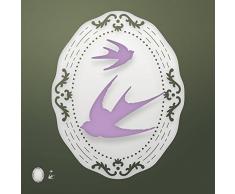 Ultimate Crafts Miroir Hirondelles Die, en MÃTAL, Noir, 20.1Â x 14.2Â x 0.6Â cm