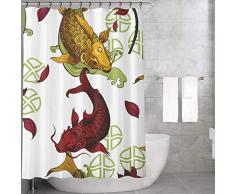 Bonamaison Rideau de Douche en Polyester Multicolore 155 x 220 cm