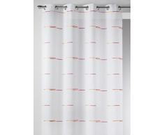 Homemaison 09462-8-AL Voilage à fils coupés Etamine Jacquard/Polyester Rose 1 x 140 cm