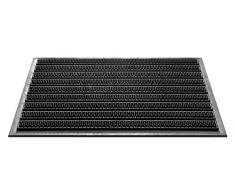 Paillasson a Rayures - 40x60 cm - Style Classique - Coloris Noir