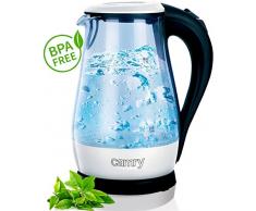 CAMRY CR 1251w Bouilloire Ã©lectrique, Verre, Multicolore, Taille Unique