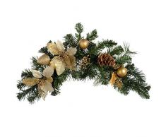WeRChristmas Décoration de Noël en Guirlande en Forme darche Ãcru/doré 60 cm