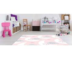 Oedim Tapis Enfant Lune et Nuages PVC 95 cm x 95 cm | Tapis Adulte PVC | Sol en Vinyle pour Adultes