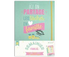 Toga Happy Days Kit de PapÃ¨terie - Semainier Familial, Papier, Vert Menthe, non applicable
