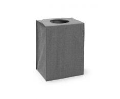 Brabantia - 120381 - Sac à linge transportable rectangulaire 55L, Noir poivré