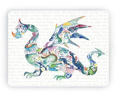 Louise Tate Illustration D is for Dragon Set de Table 29,2 x 21,6 cm