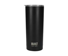 BUILT Mug isotherme de voyage, Acier inoxydable, Noir, 590 ml