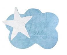 Aratextil Mimosa Tapis Enfant, Coton, Bleu Ciel, 120Â x 160Â cm