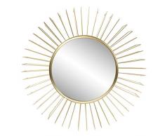 brio 22609 Miroir, MÃ©tal, DorÃ©, 47X47 CM