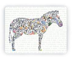 Louise Tate Illustration Z is for Zebra Set de Table 29,2 x 21,6 cm