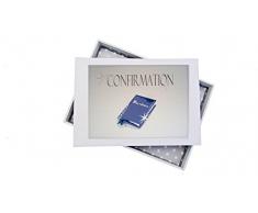 White Cotton Cards Mini Album Photo de Confirmation, Bleu, Bible, Fcb1t, Tableau, Blanc, 12.5Â x 17.5Â x 2.5Â cm