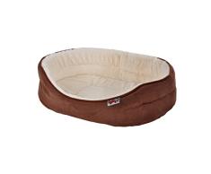 CODICO 6COU279CH_T75 Panier Chien - Design Polaire Coloris, Polyester, Chocolat/Beige, 75 x 58 x 20,5 cm