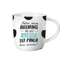 Grafik-Werkstatt Graphique Atelier Tasse Fallen Mon cernes ARG sur Krass Le Panda Peut Parler, Porcelaine, Noir, 12,5Â x 9,5Â x 8,5Â cm