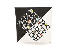 Linzer Grande Assiette en Verre Noir/Blanc