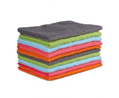 Relaxdays Lot de 10 Chiffons en Microfibre absorbants 40 x 30 cm