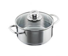 Kuhn Rikon 37403 Today faitout avec Couvercle en Verre 4.0 L/22 cm, Acier Inoxydable