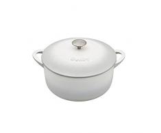 Denby Cocotte basse en fonte naturelle 3,8 l, Fonte, Cocotte ronde 4 l, Taille M