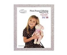 Inov8 Cadre de Miroir en mosaÃ¯que de Fabrication Britannique, Verre, Gris, 12x10 (30.48cm x 25.4cm)