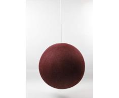 Cotton Ball Lights Lampe suspension 36Â cm, coton, rouge foncÃ©