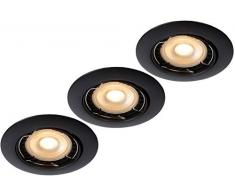 Lucide 11001/15/30 Spot encastrable, Aluminium, 15 W, Noir