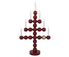 Star 645-15 Chandelier Julkul, 7 Del Blanc Chaud, E10, 1.4 W, Rouge, 72,5 x 43 x 15