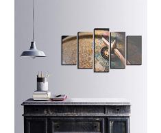 Bonamaison DÃ©coration Murale Ensemble de 5 Impression sur Toile, Dimensions: 100 x 60 Cm - ConÃ§u et fabriquÃ© en Turquie