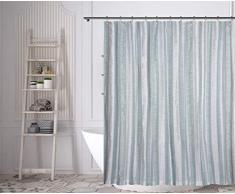 Home Maison Rideau de Douche, Spa Bleu-Blanc, 70x72