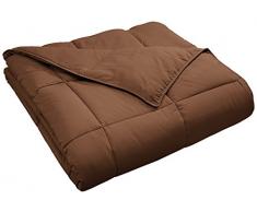 Doudou Classique Toutes Saisons Duvet Alternative supérieure avec Cassettes Boîte Construction, Chocolat, Simple