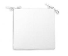 Soleil docre Dessus de Chaise Alix Blanc, Polyester, 40x40x3 cm