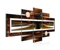 Tableau decoration murale Abstrait 200 x 100 cm - XXL Impression sur Toile Salon Appartment 5 Parties - prÃªt Ã accrocher - 102151a